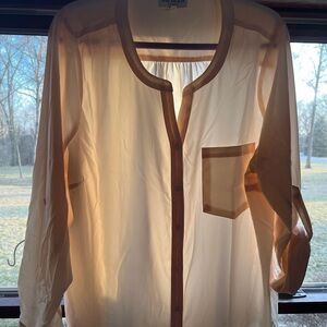 Skies Are Blue Curvy Pale Pink Blouse- never worn. Brand New without tags